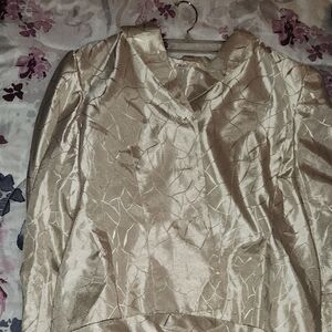 Le Suit Shimmering Beige Blouse